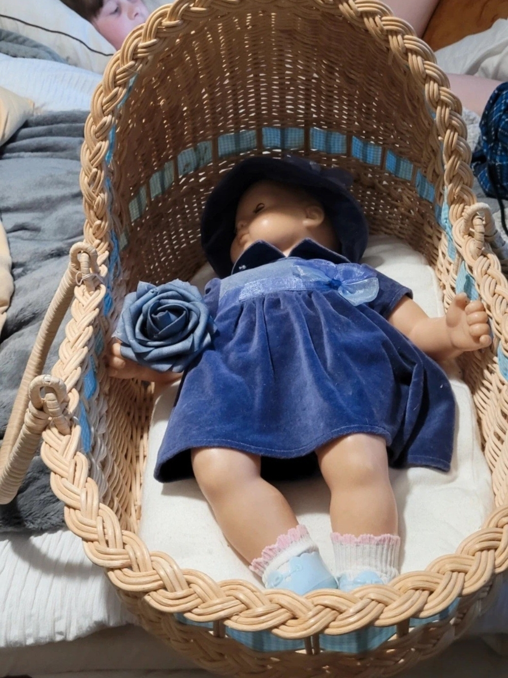 American Girl Bitty Baby doll with bassinet - Picture 7 of 10